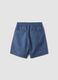 Boys&rsquo; blue pure linen cargo shorts &ndash; baggy fit_1