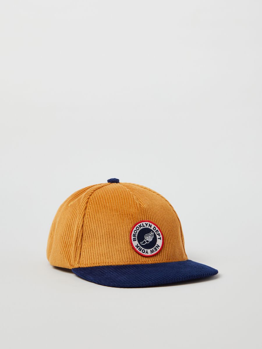 Baseball cap bicolore in corduroy_0