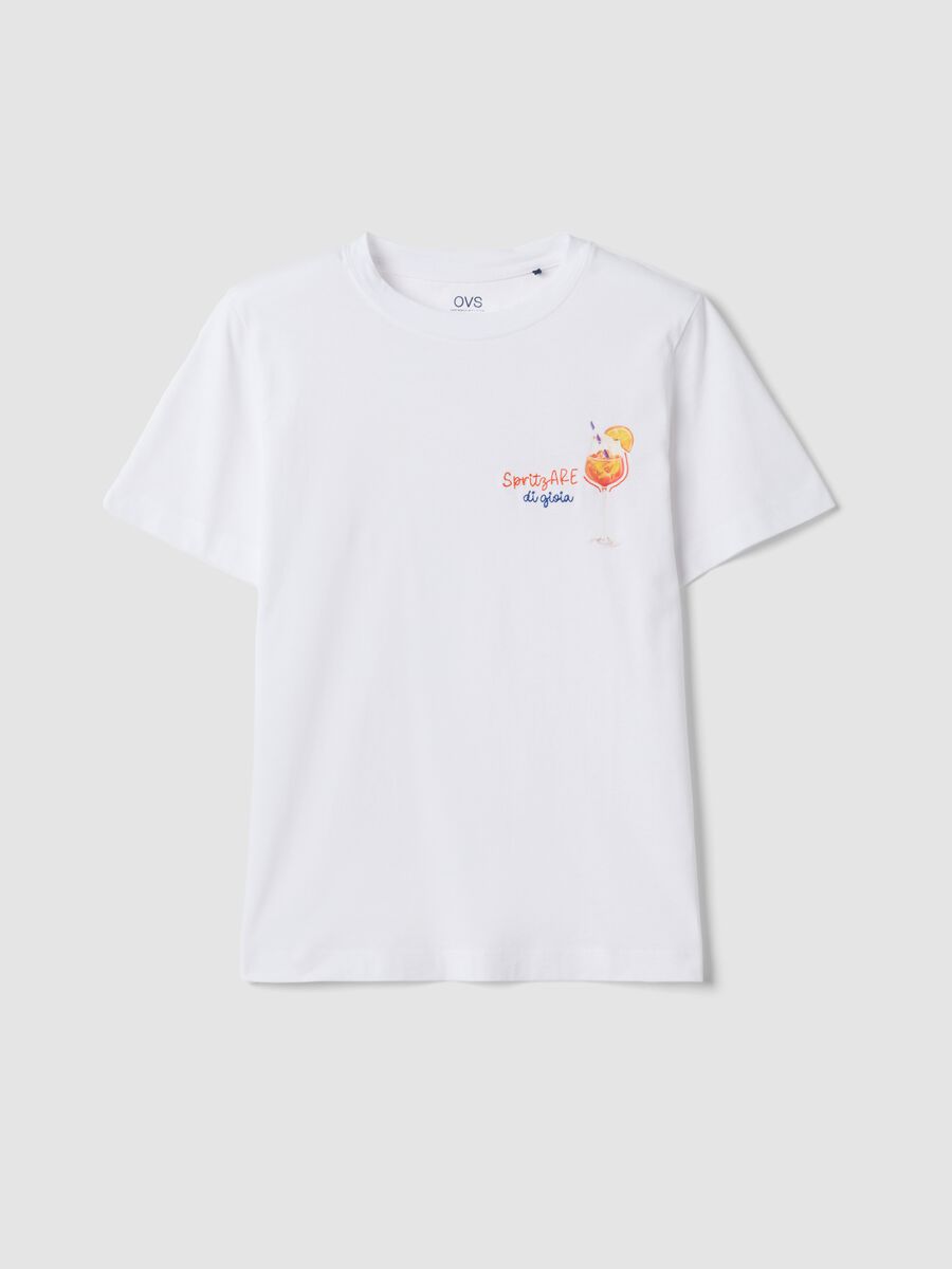 White pure cotton short-sleeve T-shirt_4