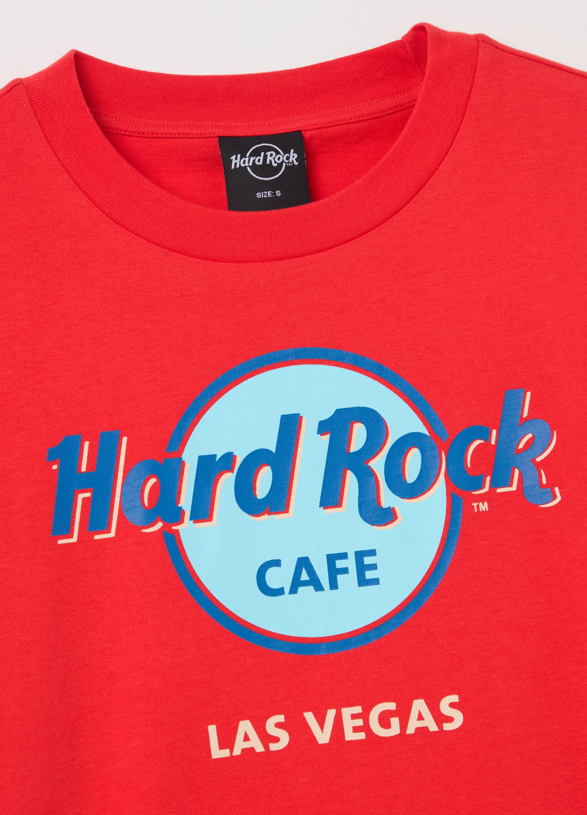 Red T-shirt with Hard Rock Café Las Vegas print