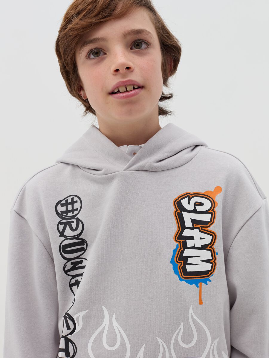 Felpa con cappuccio e stampa "RunFast"_2