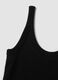 Black stretch cotton fitted vest top_5