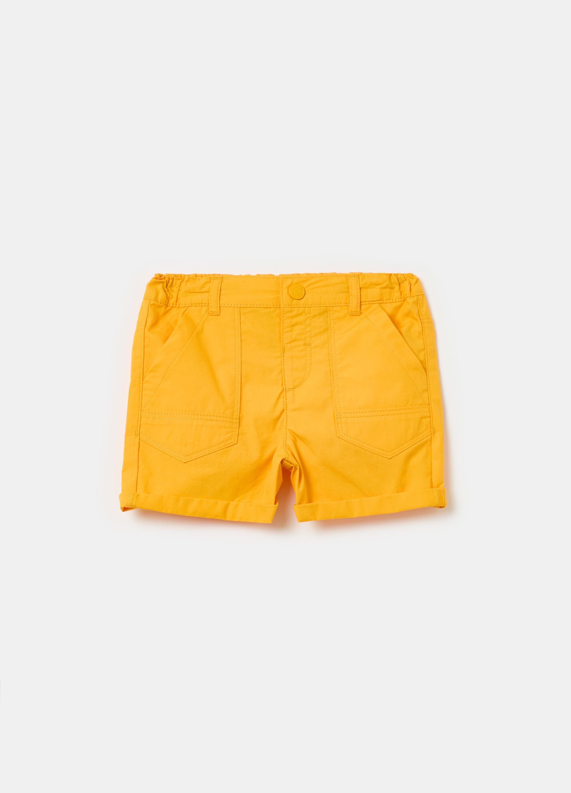 Poplin shorts with pockets