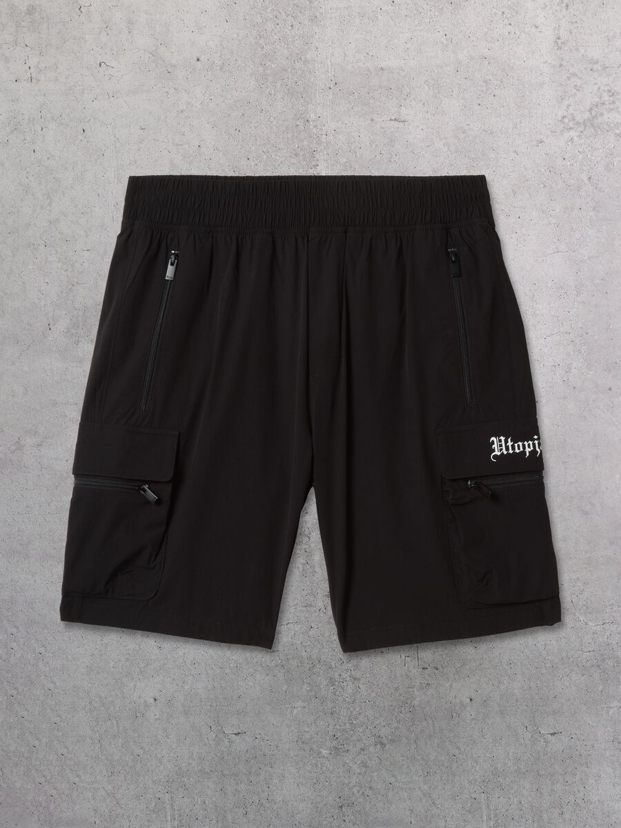 Technical Cargo Shorts Black_5