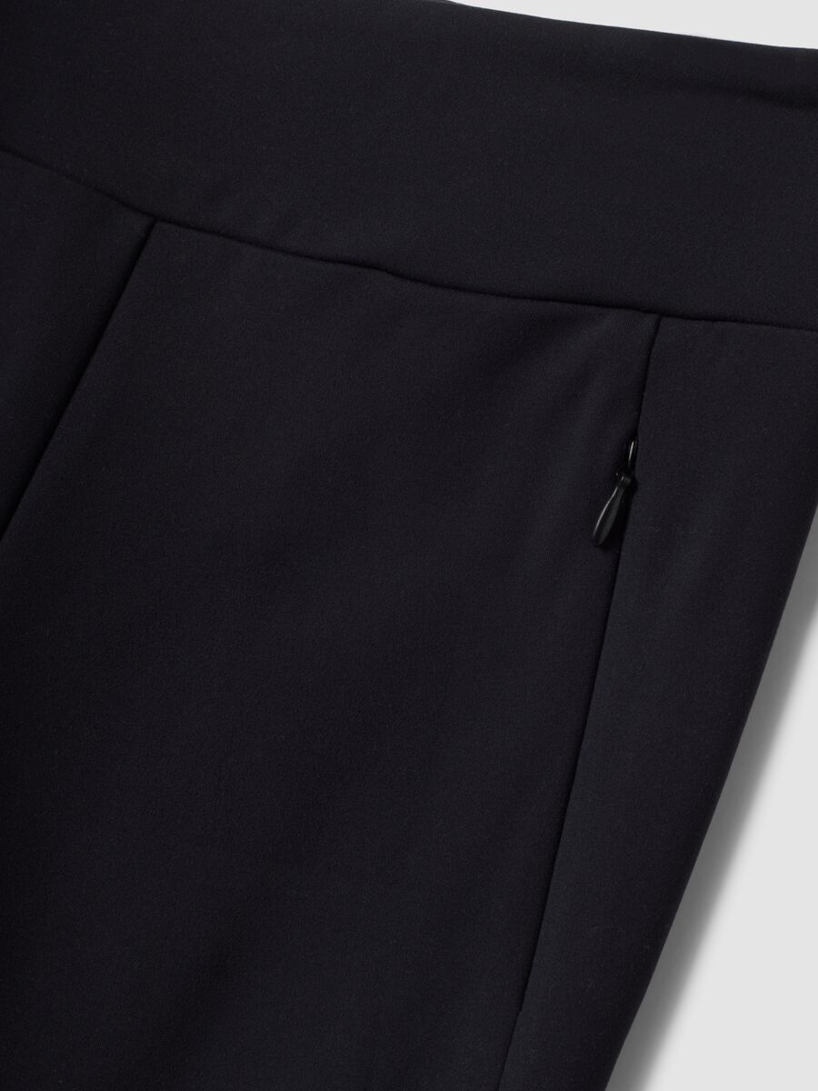 Pantaloni neri flare in tessuto elasticizzato ALTAVIA STUDIO_6