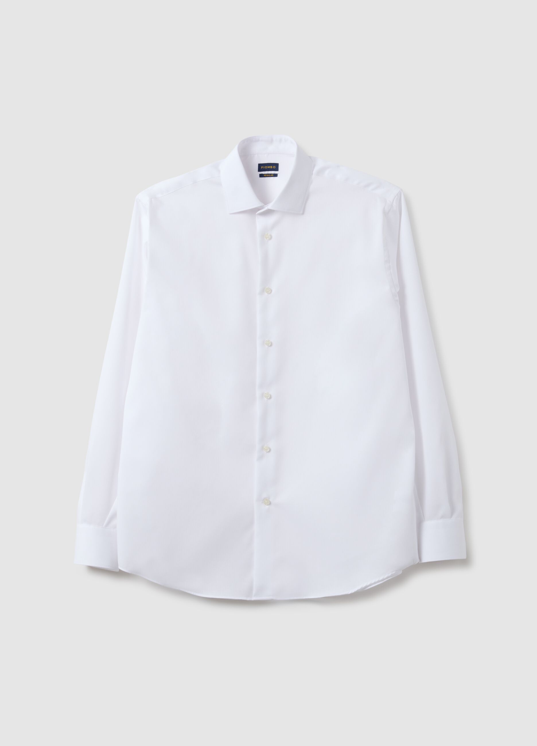 White pure cotton regular fit shirt