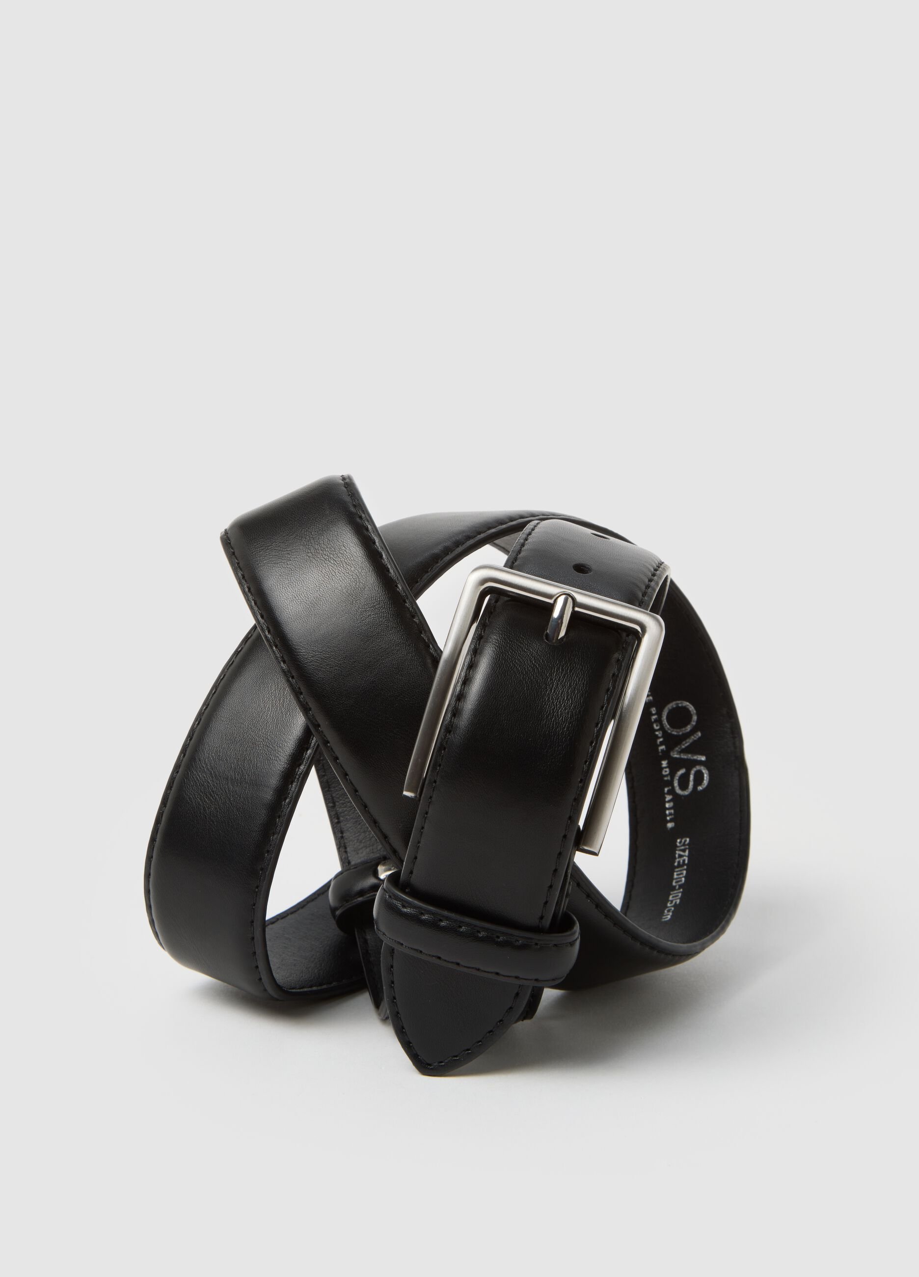 Black Genuine Leather Belt
