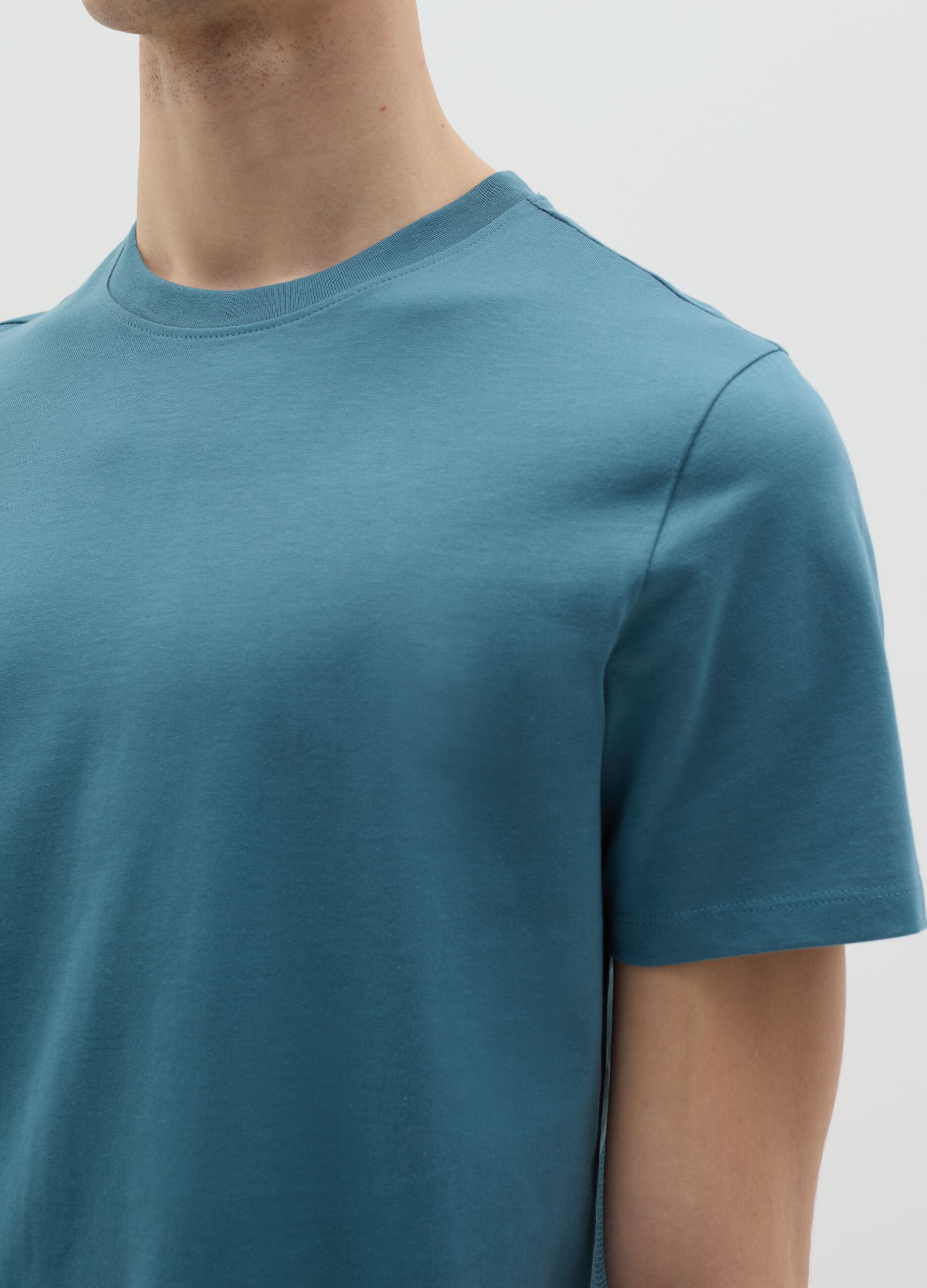 Organic cotton T-shirt with round neck