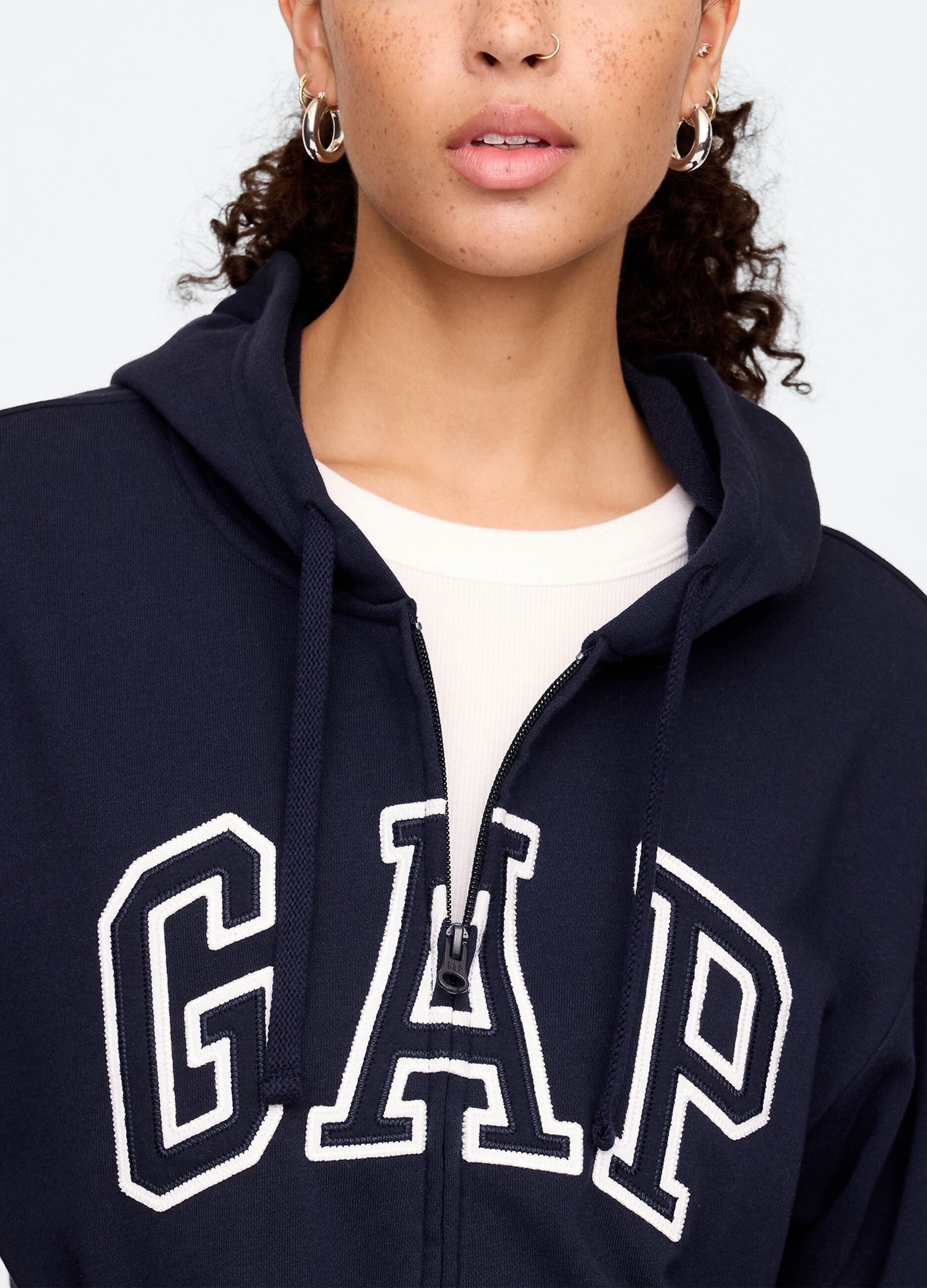 Felpa con cappuccio blu GAP