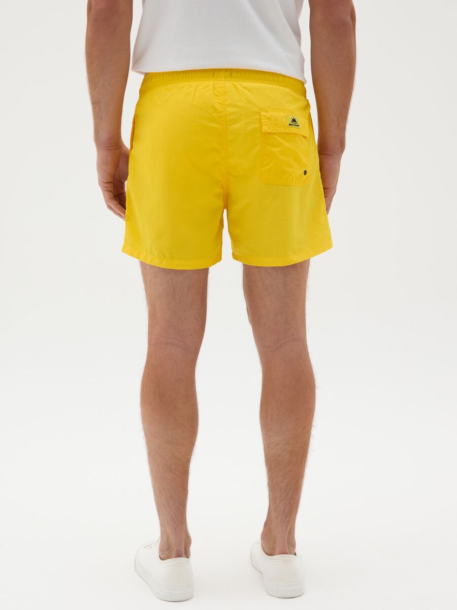 Men's Yellow Regular Fit Swim Shorts_3
