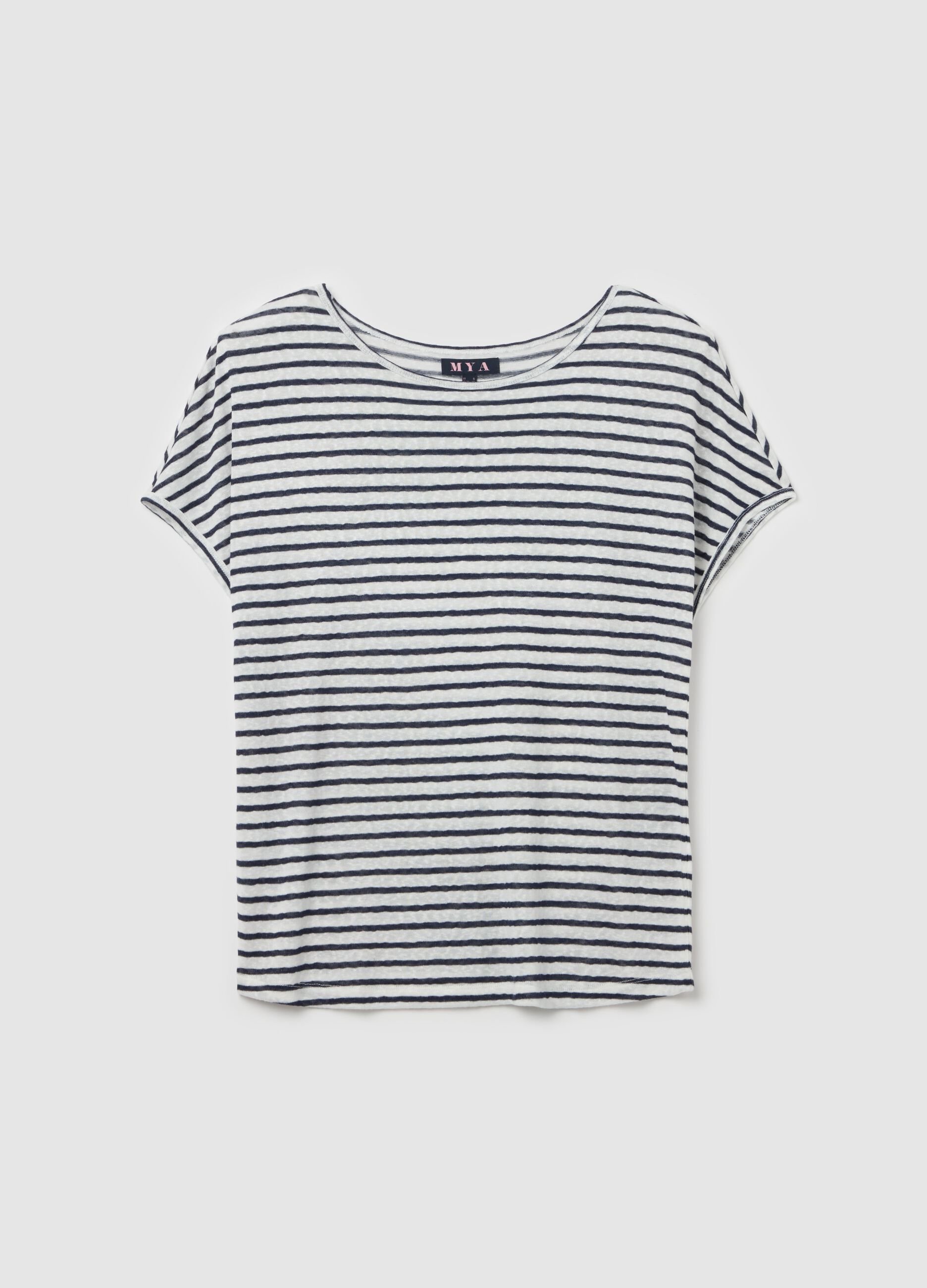 Curvy T-shirt in viscose blend