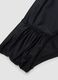 Slip da bagno in tessuto elasticizzato nero con pieghe laterali_5