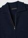 Blue regular fit zip cardigan_5