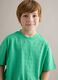 T-shirt in puro cotone verde da bambino regular fit_2