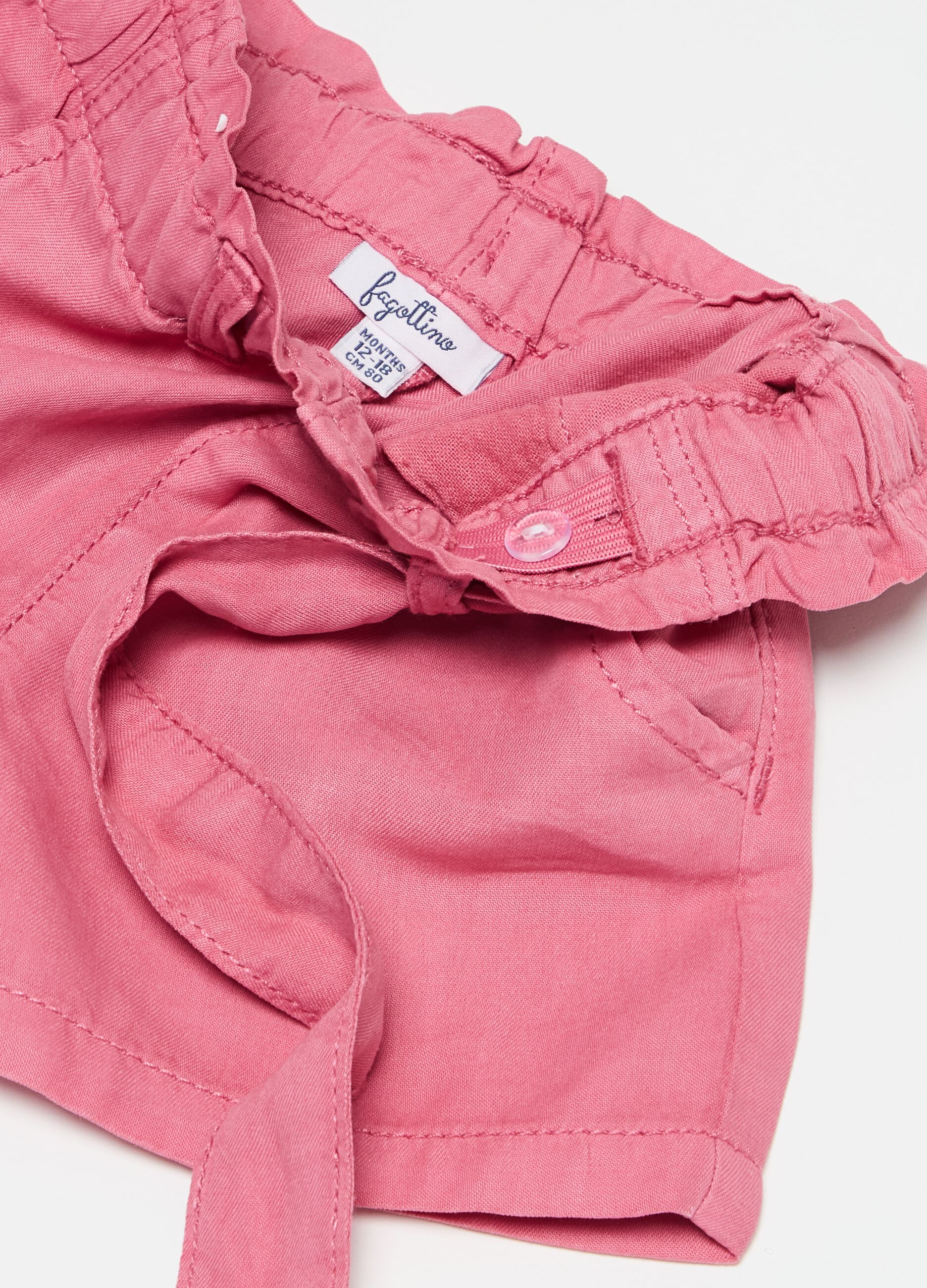 Shorts in TENCEL™ Lyocell con cintura