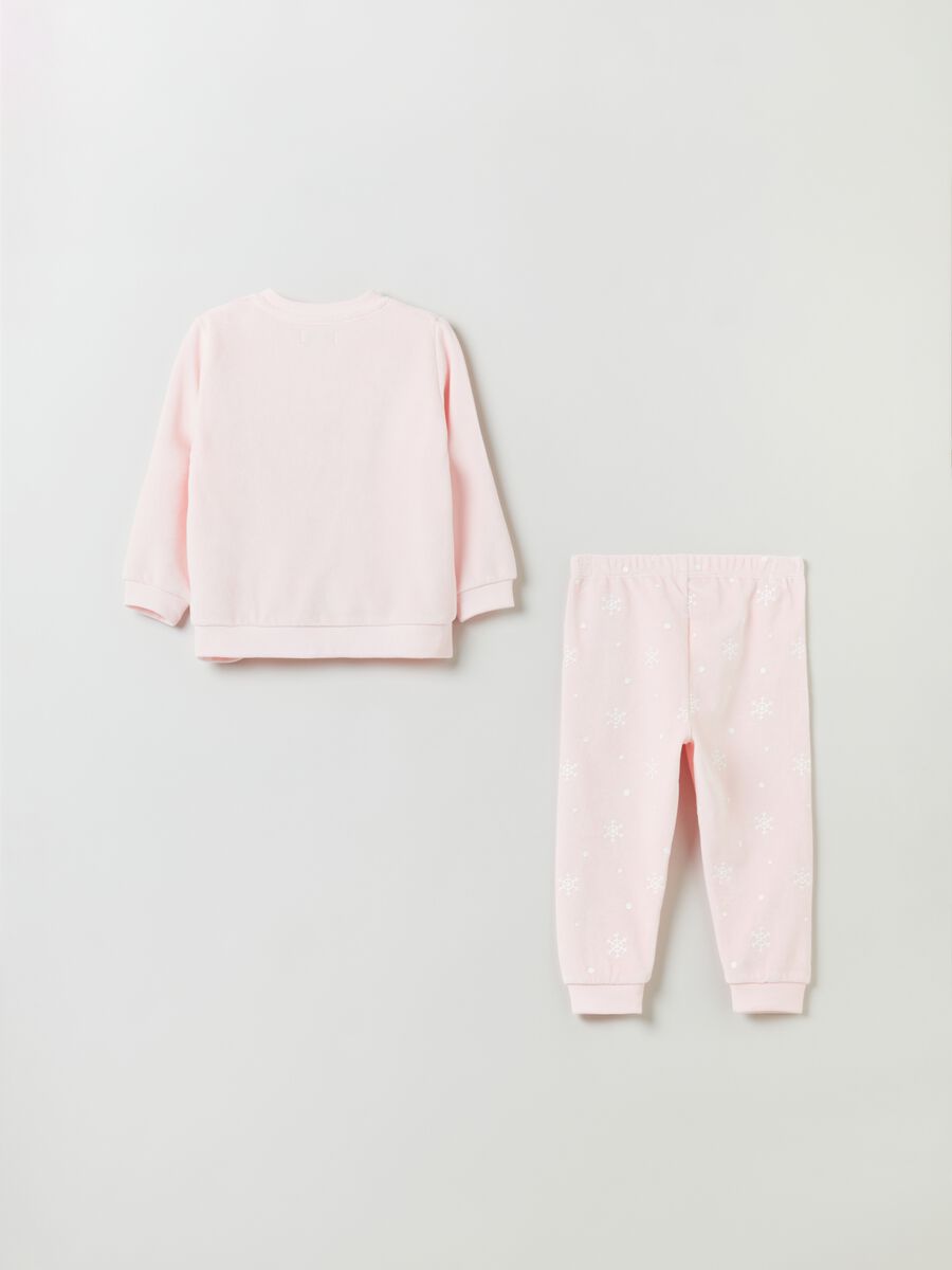 Pigiama in velour con ricamo Trilli_1
