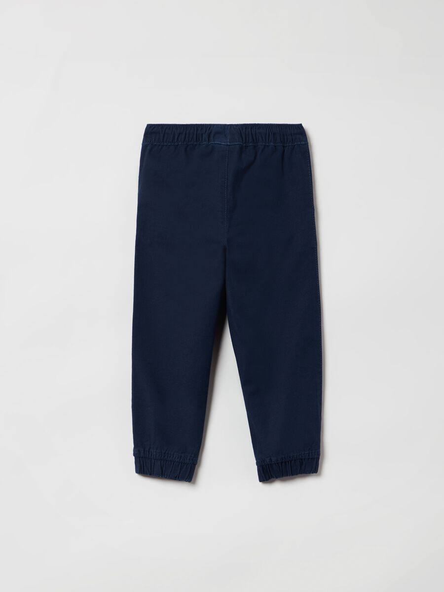 Woven trousers with drawstring_1