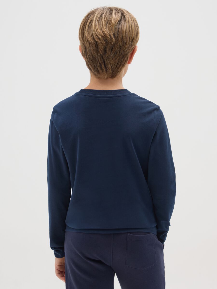 Boy's regular fit blue pure cotton shirt_1