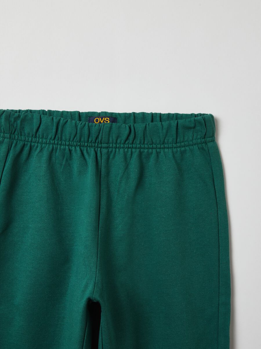 Joggers in felpa con profili elasticati_2