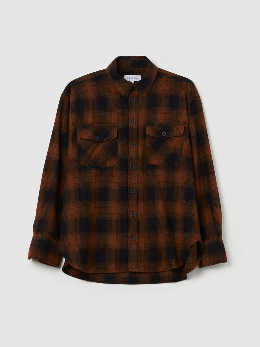 Flannel shirt with check pattern_4