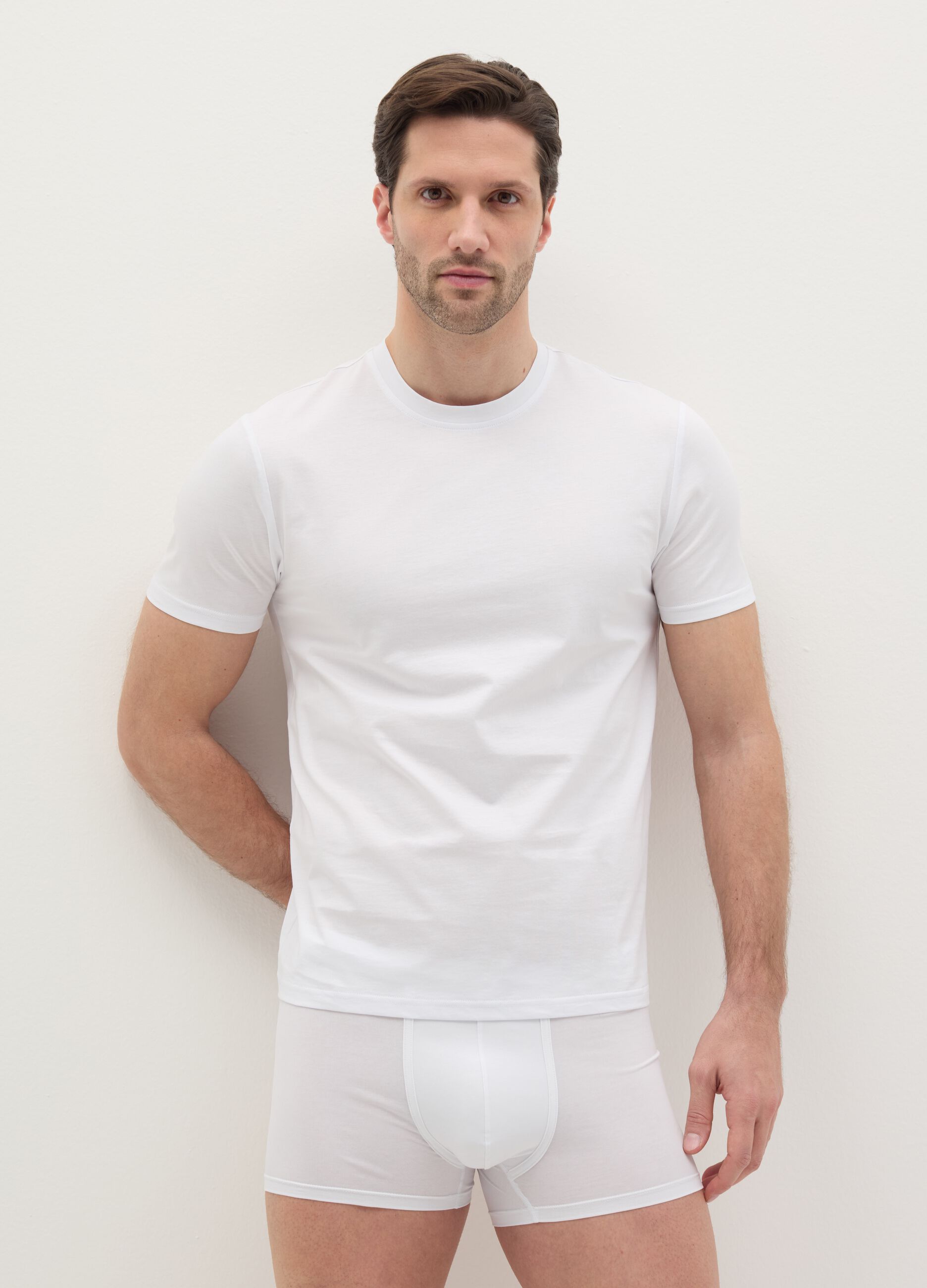 Undershirt in mercerised cotton