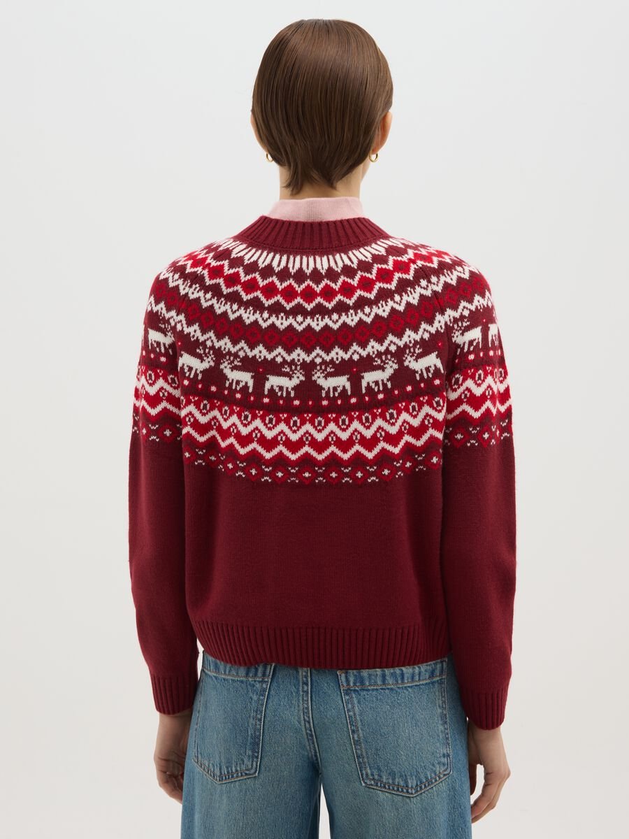 Multicolour Regular Fit Christmas Crew Neck Jumper_3