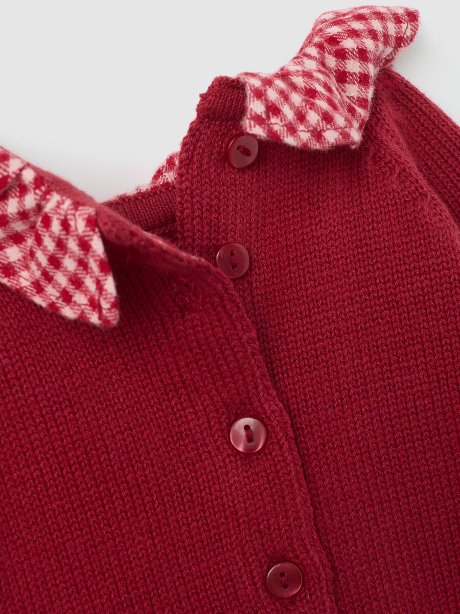 Baby girl's red pure cotton dress with regular fit_2