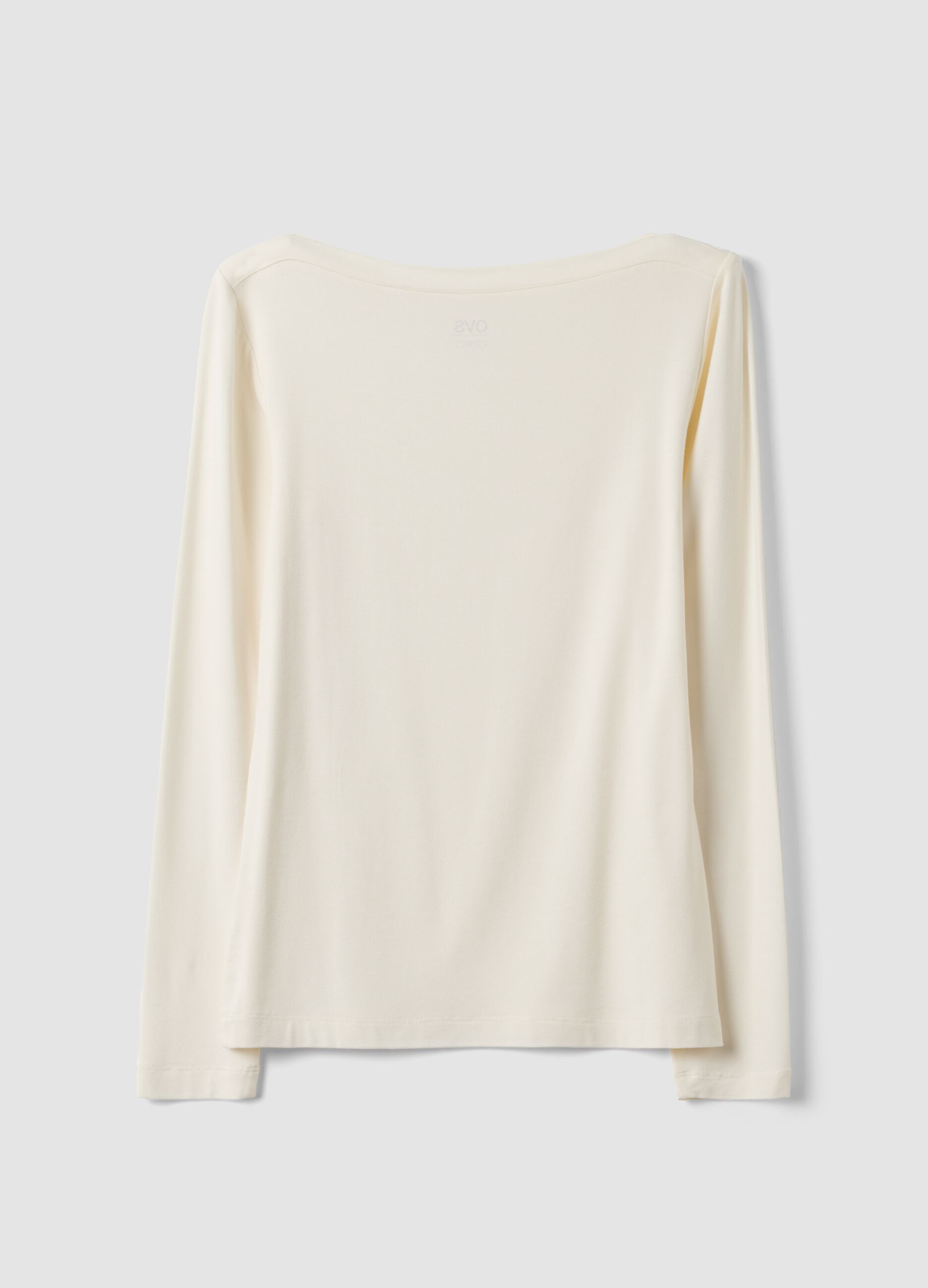 T-shirt bianca in viscosa elasticizzata slim fit