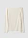 T-shirt bianca in viscosa elasticizzata slim fit_6