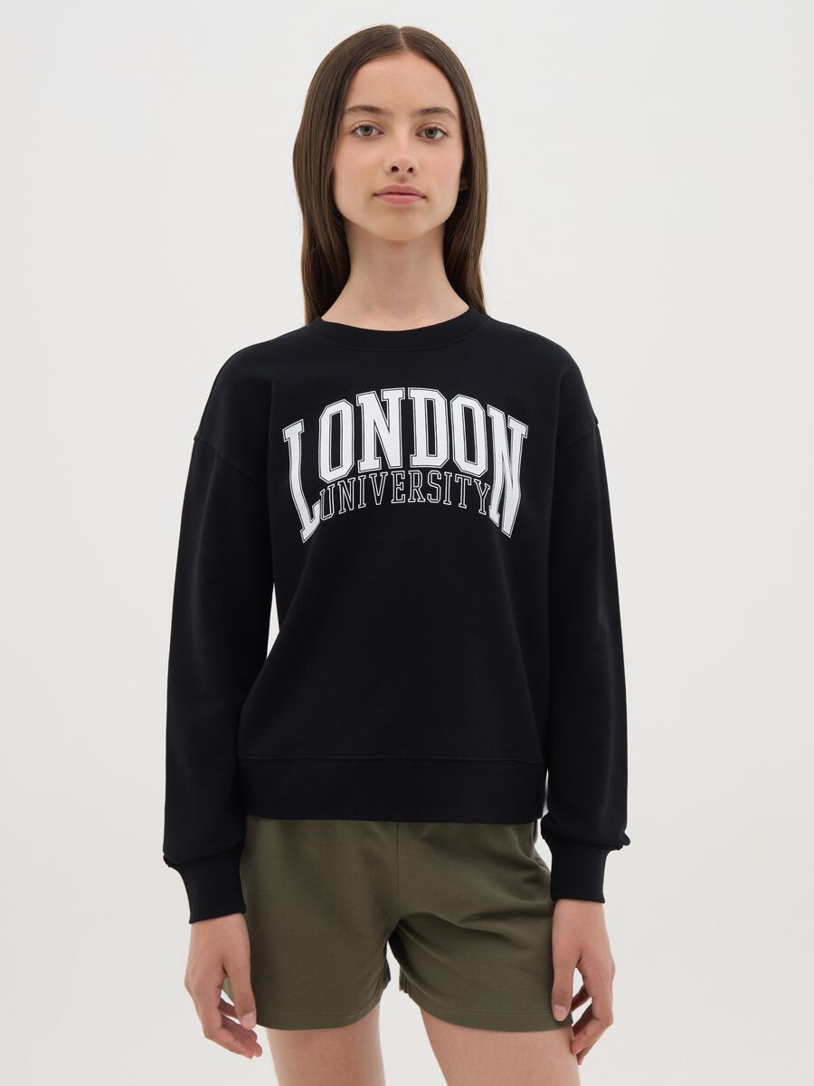 French terry sweatshirt with print_0