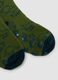 Bipack calze antiscivolo verdi in cotone organico elasticizzato con fantasia dinosauri_2
