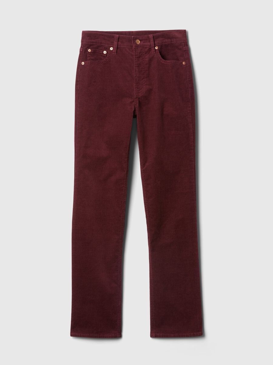 Straight high-rise trousers in corduroy_6
