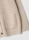Beige stretch-fabric cardigan with deep V-neck_5