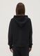 Black hooded sweatshirt in stretchy viscose jersey, regular fit_3