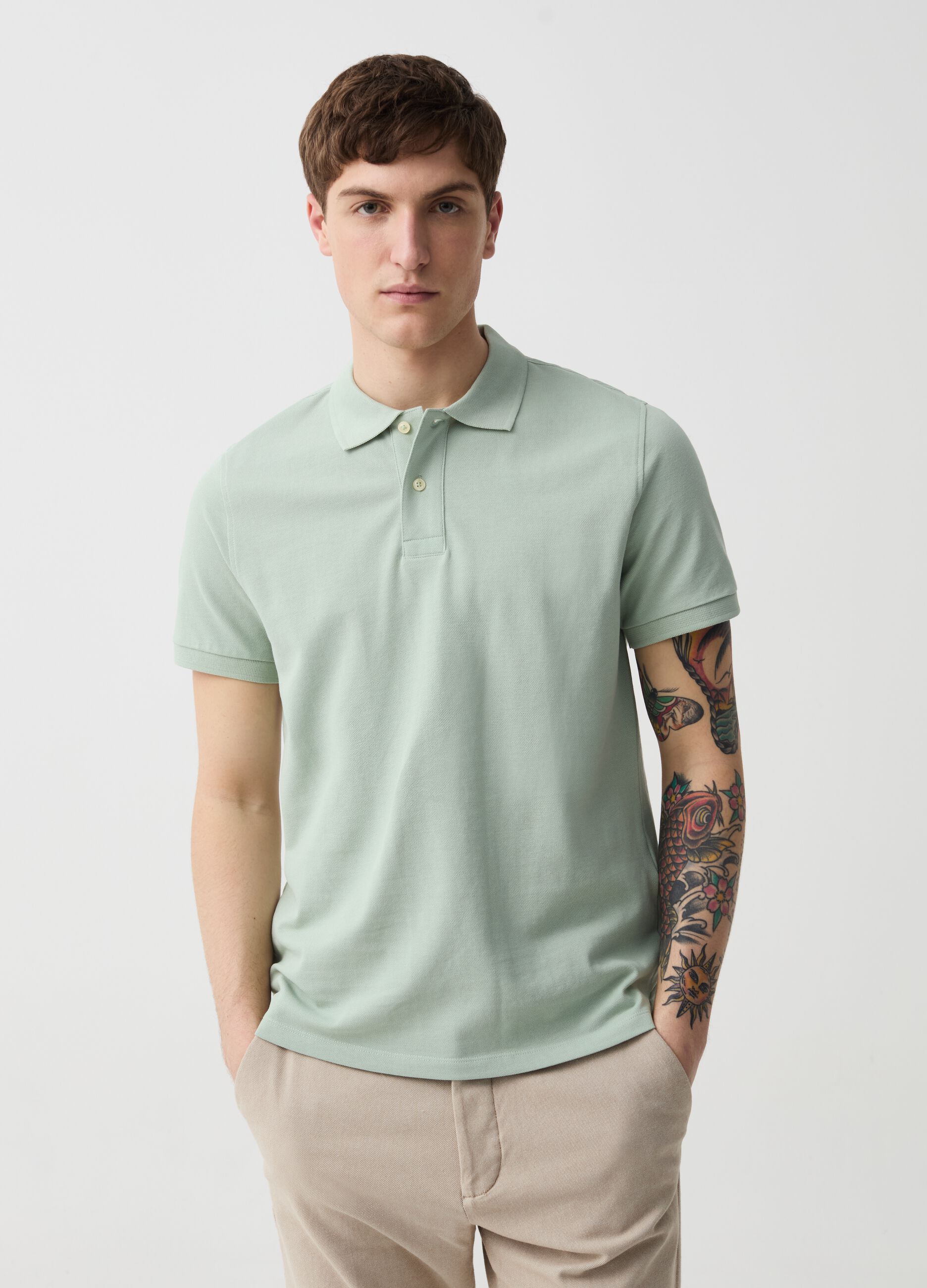 Ovs Polo in piquet di cotone bio