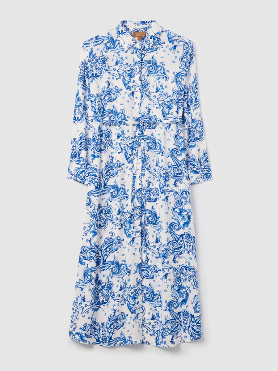 Long maternity shirt dress_1