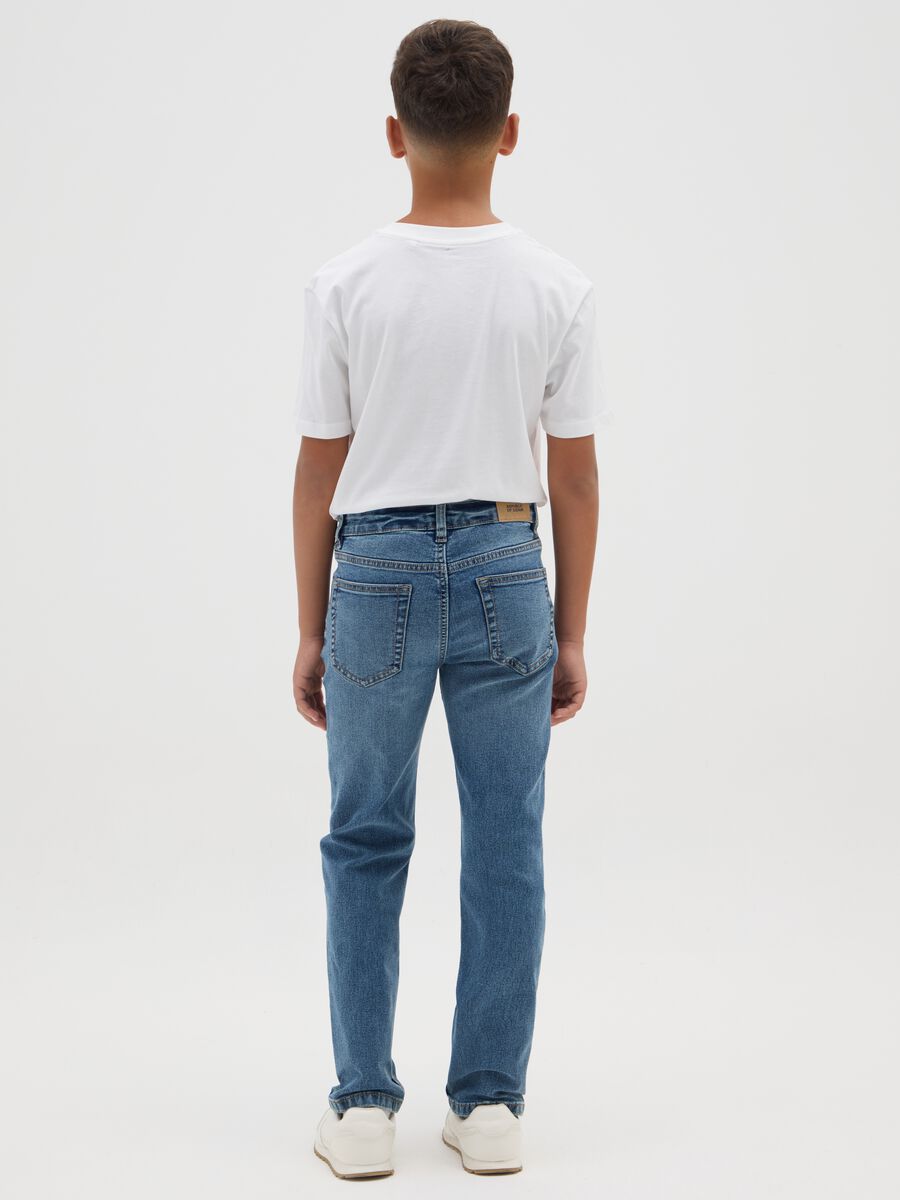 Jeans da ragazzo in denim blu regular fit_2
