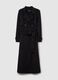 Long Black Wool Blend Coat in Regular Fit_4
