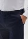 Blue Slim Fit Stretch Cotton Trousers_3