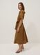 Brown pure cotton shirt dress, regular fit_0