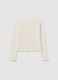 Girls' White Cotton Regular Fit Jumper_3