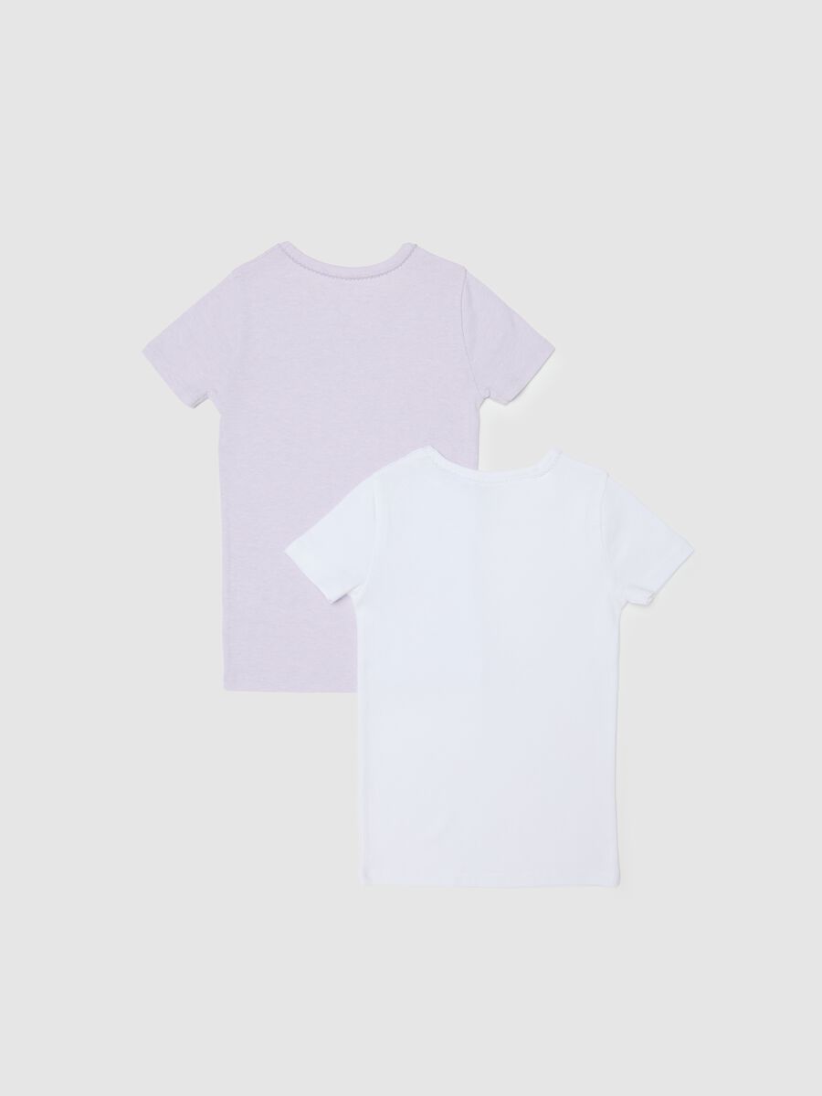 Multicolour Pure Cotton Regular Fit Girls' T-Shirt Twin Pack_1