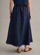 Denim skirt in cotton, linen and viscose blend with elasticated waist_2
