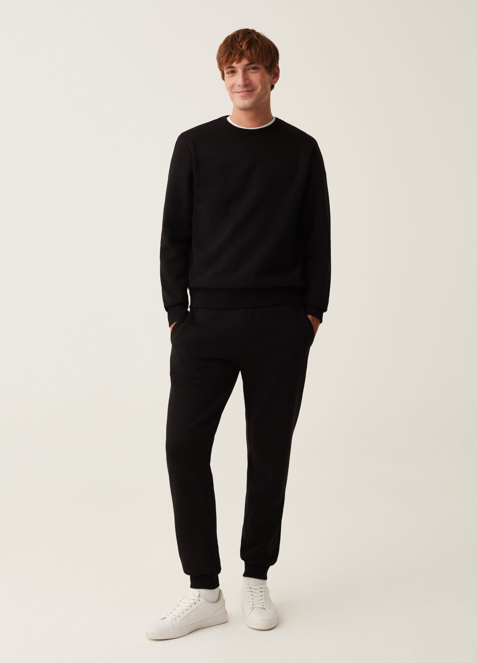 Joggers in felpa con coulisse_0
