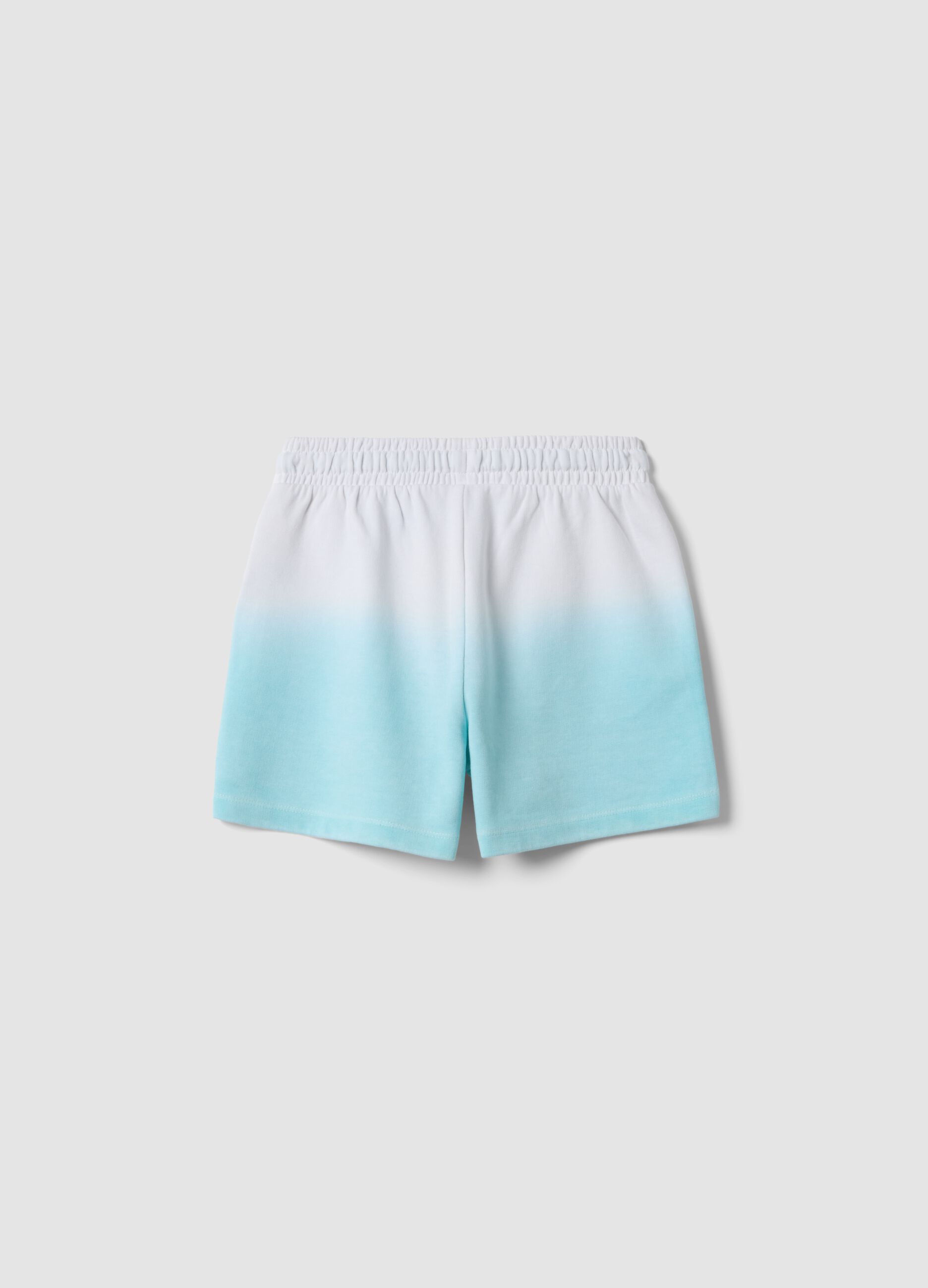 Short azzurri in misto cotone con vita elastica per bambina regular fit