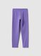 Girls' Violet Stretch Cotton Slim Fit Leggings_1