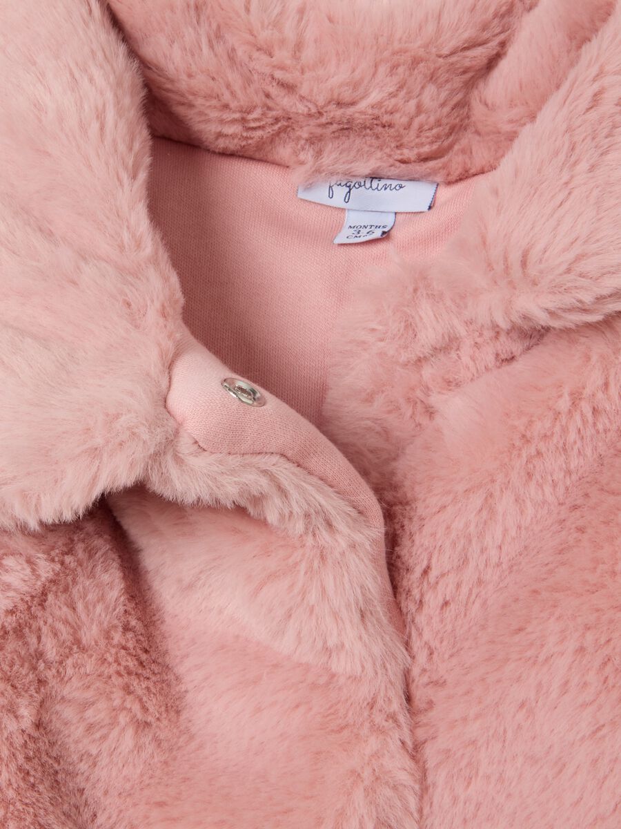 Cappotto imbottito rosa da neonata regular fit_3