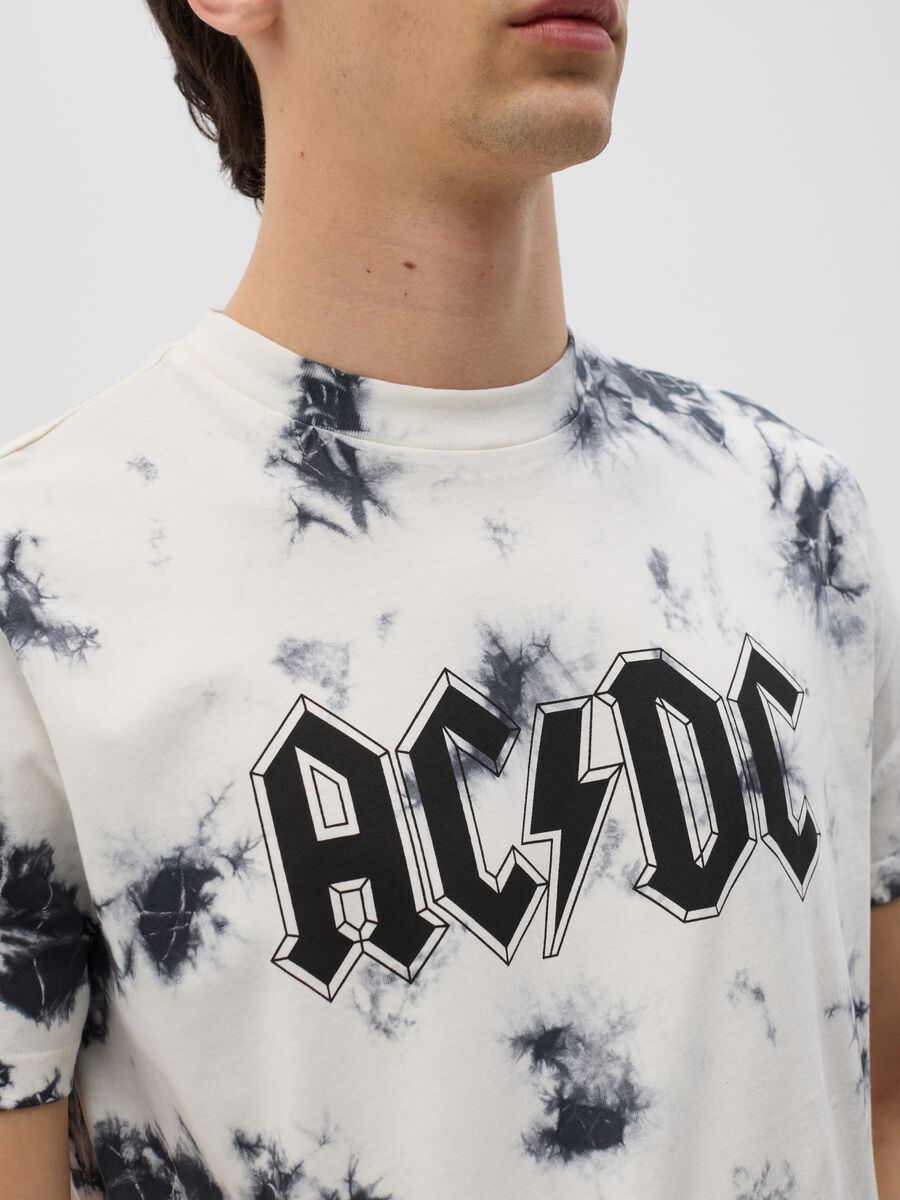 Tie-dye T-shirt with AC/DC print_2