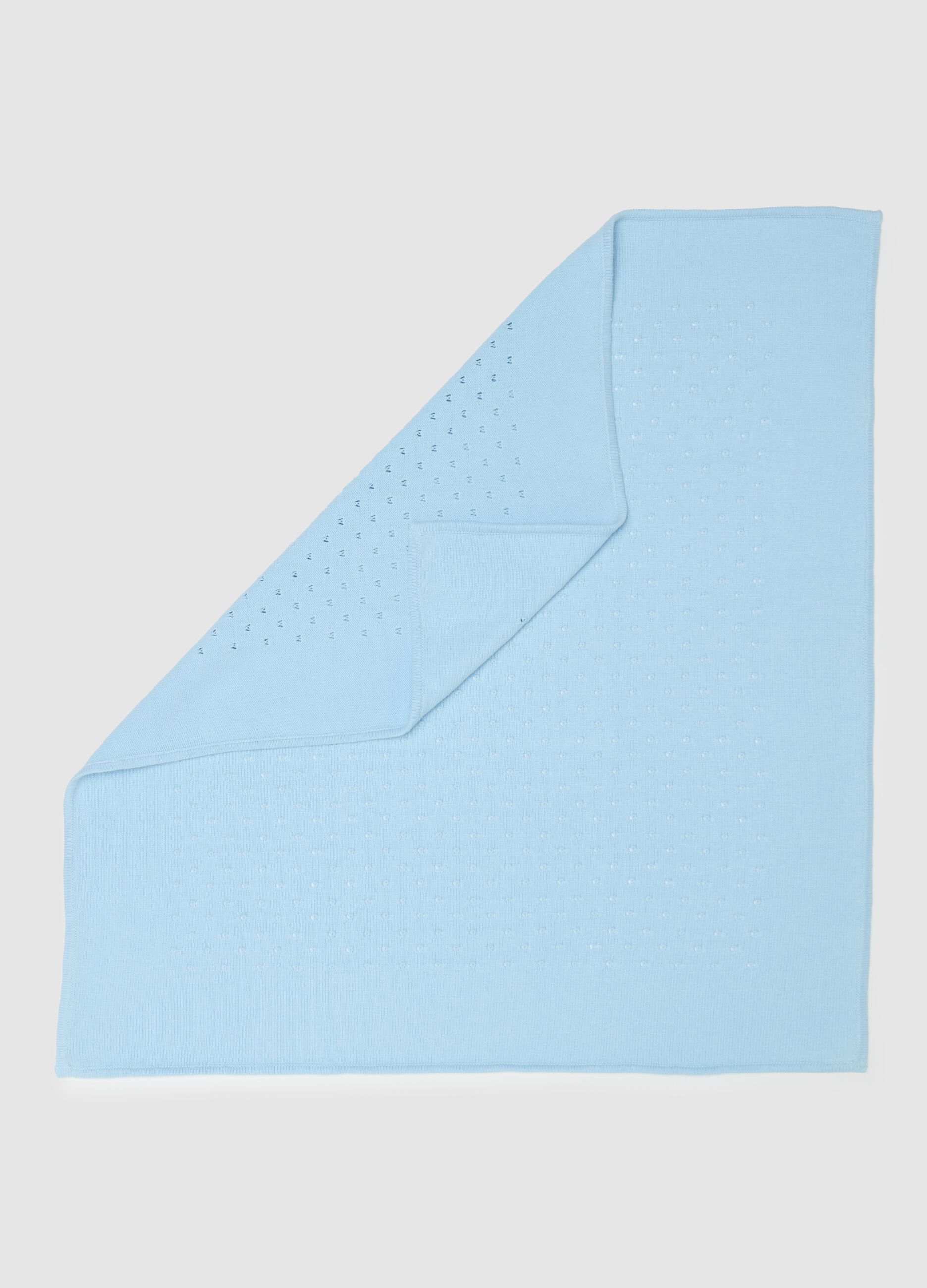 Knitted cotton blanket