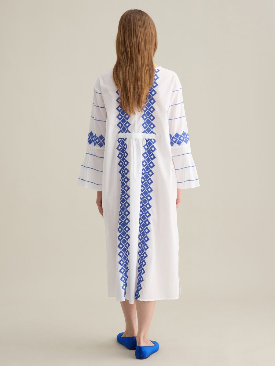 Women's dress in pure cotton multicolor regular fit_3